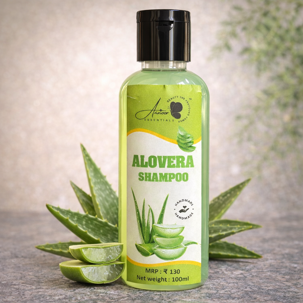 Aanoor Essentials Aloe Vera Shampoo – Hydrating & Soothing Hair Cleanser