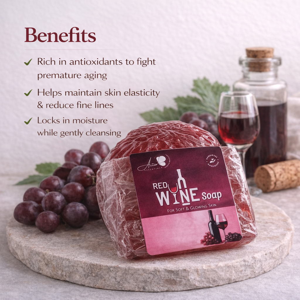 Red Wine Luxury Soap – Antioxidant-Rich Rejuvenating Skin Care Bar