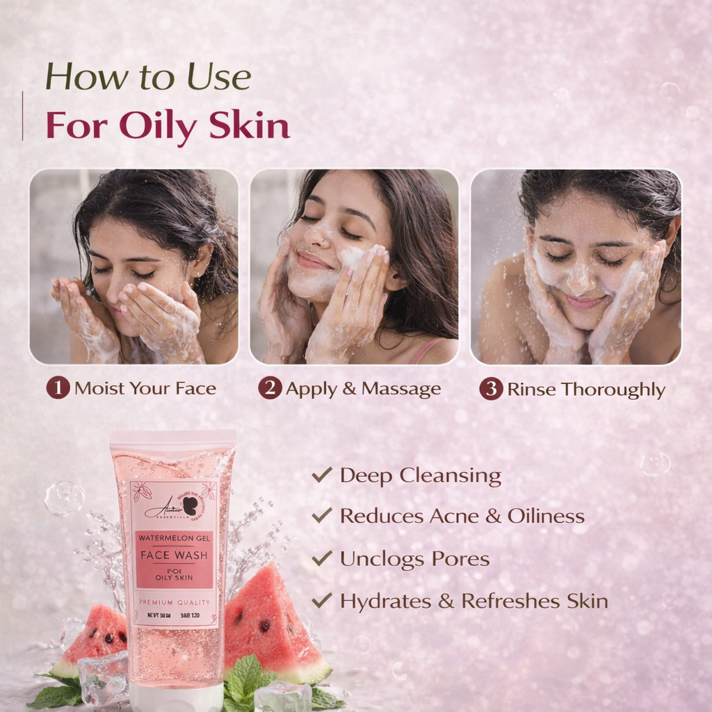 Aanoor Essentials Watermelon Gel Face Wash