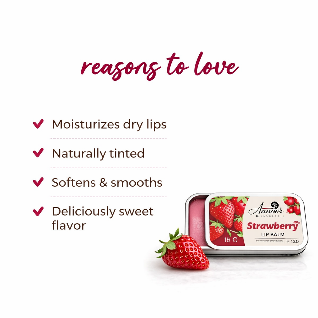 Aanoor Essentials Nourishing Strawberry Lip Balm