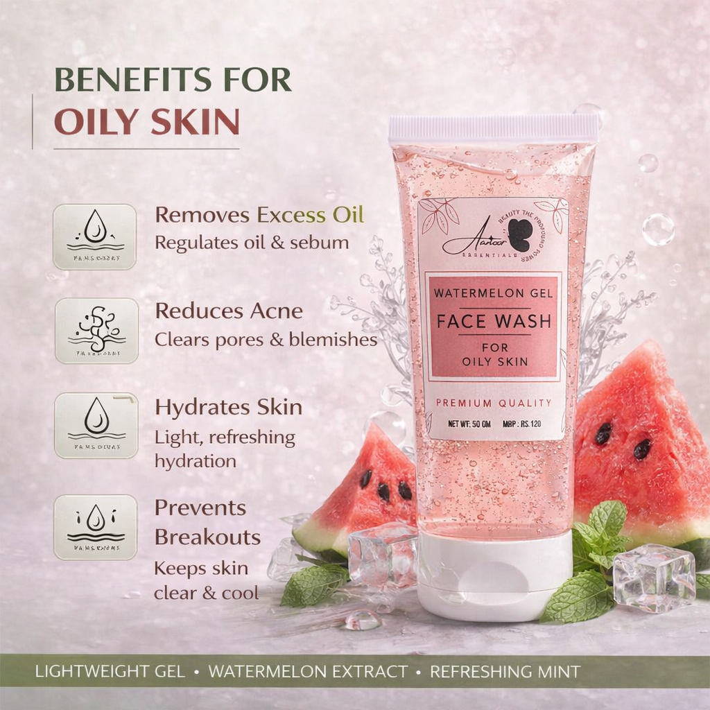 Aanoor Essentials Watermelon Gel Face Wash